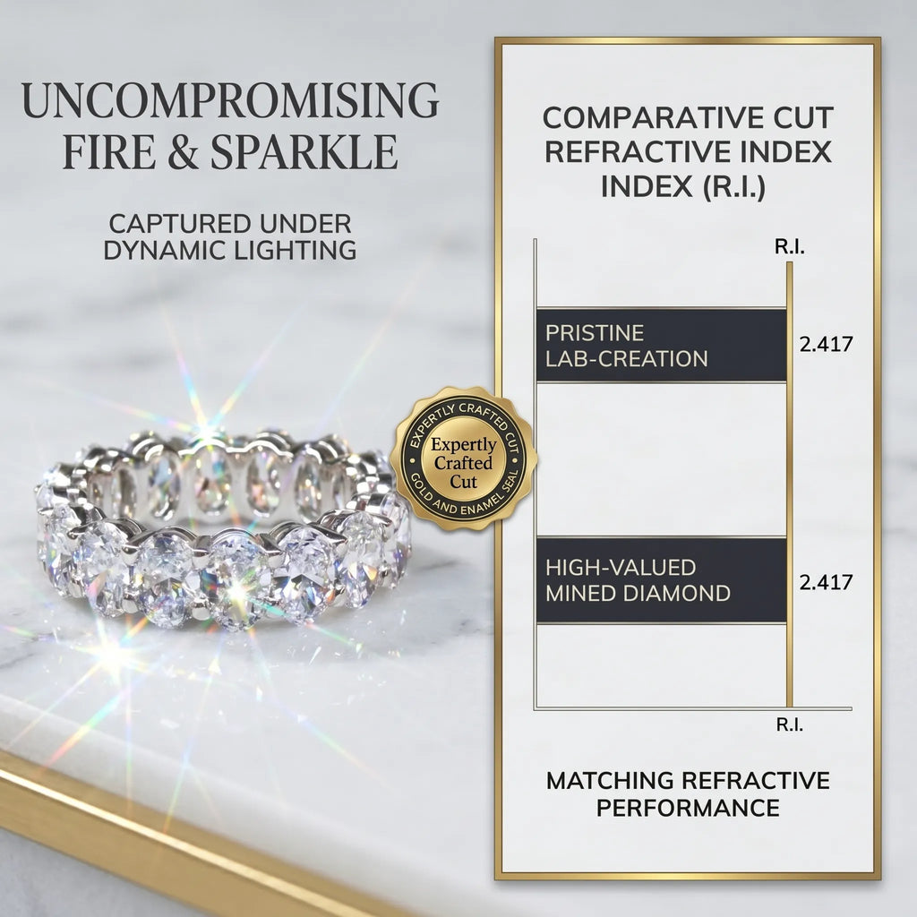 Flawless Oval Cut Eternity Band: Endless Sparkle from Every Angle--Last Day Sale-90% OFF🔥