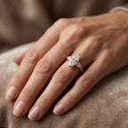 Timeless Elegance: Flattering Marquise Cut Lab Diamond Statement Ring--Last Day Sale-90% OFF🔥