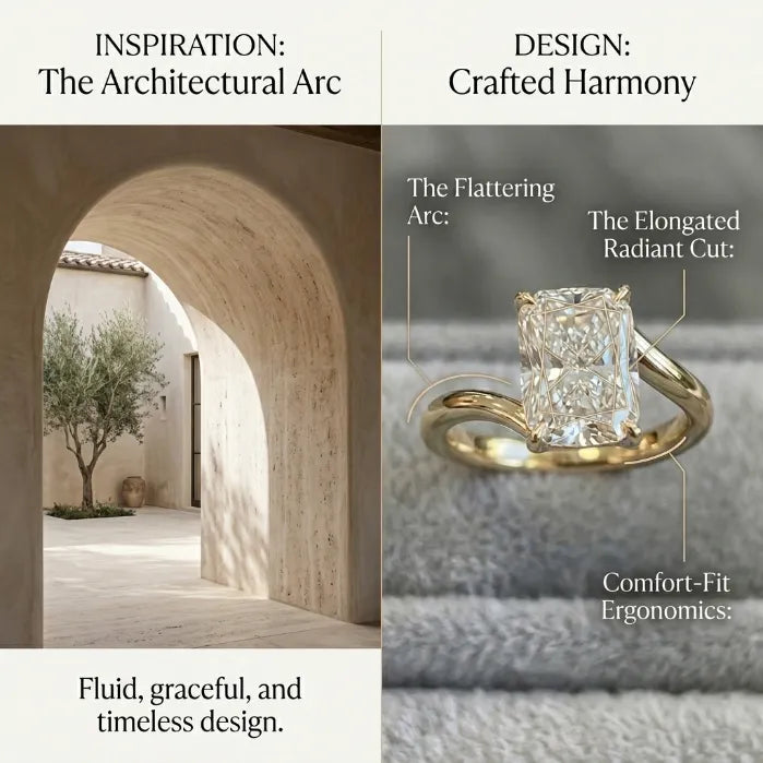 Timeless Grace Ergonomic Curvy Solitaire--Last Day Sale-90% OFF🔥