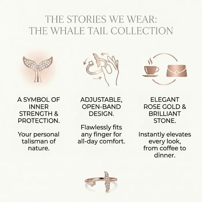 Adjustable Whale Tail Ring - Swell-Proof Comfort & Everlasting Shine--Last Day Sale-90% OFF🔥