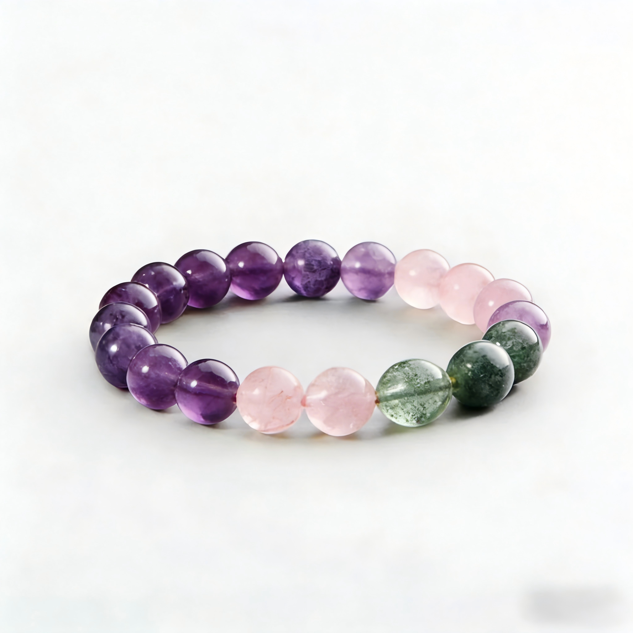 Purple Serenity Natural Stone Bracelet