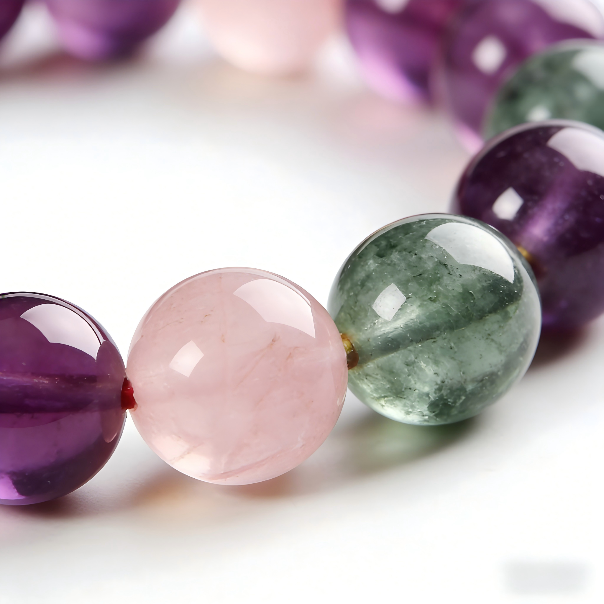 Purple Serenity Natural Stone Bracelet