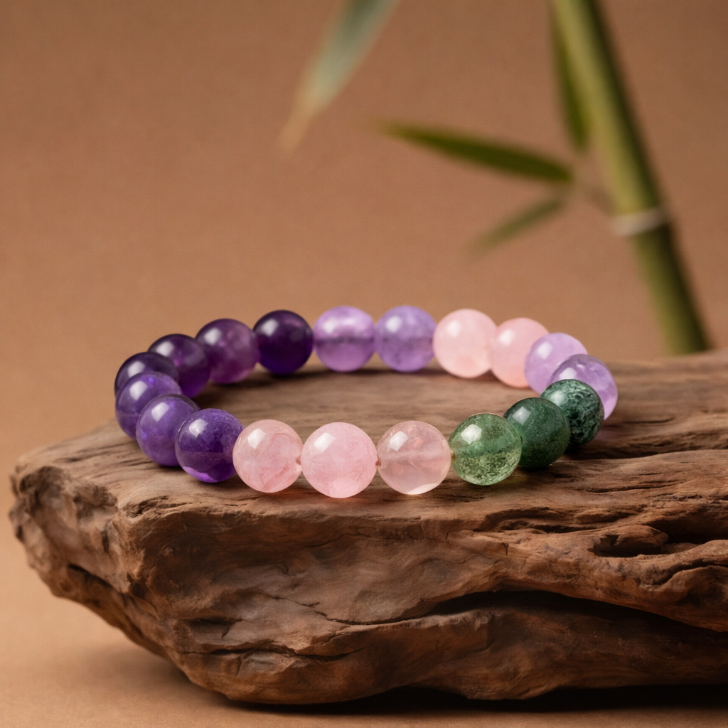 Purple Serenity Natural Stone Bracelet