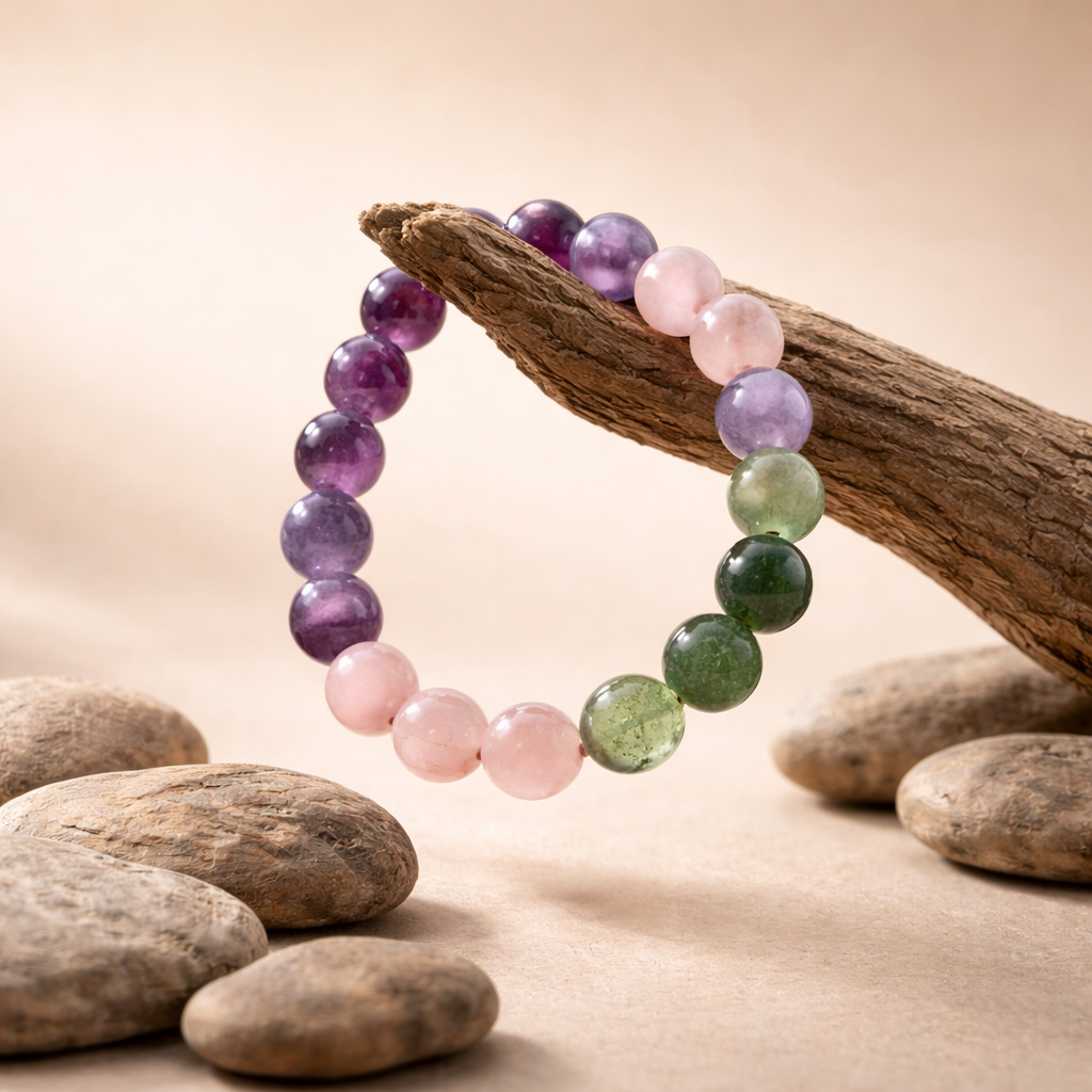 Purple Serenity Natural Stone Bracelet