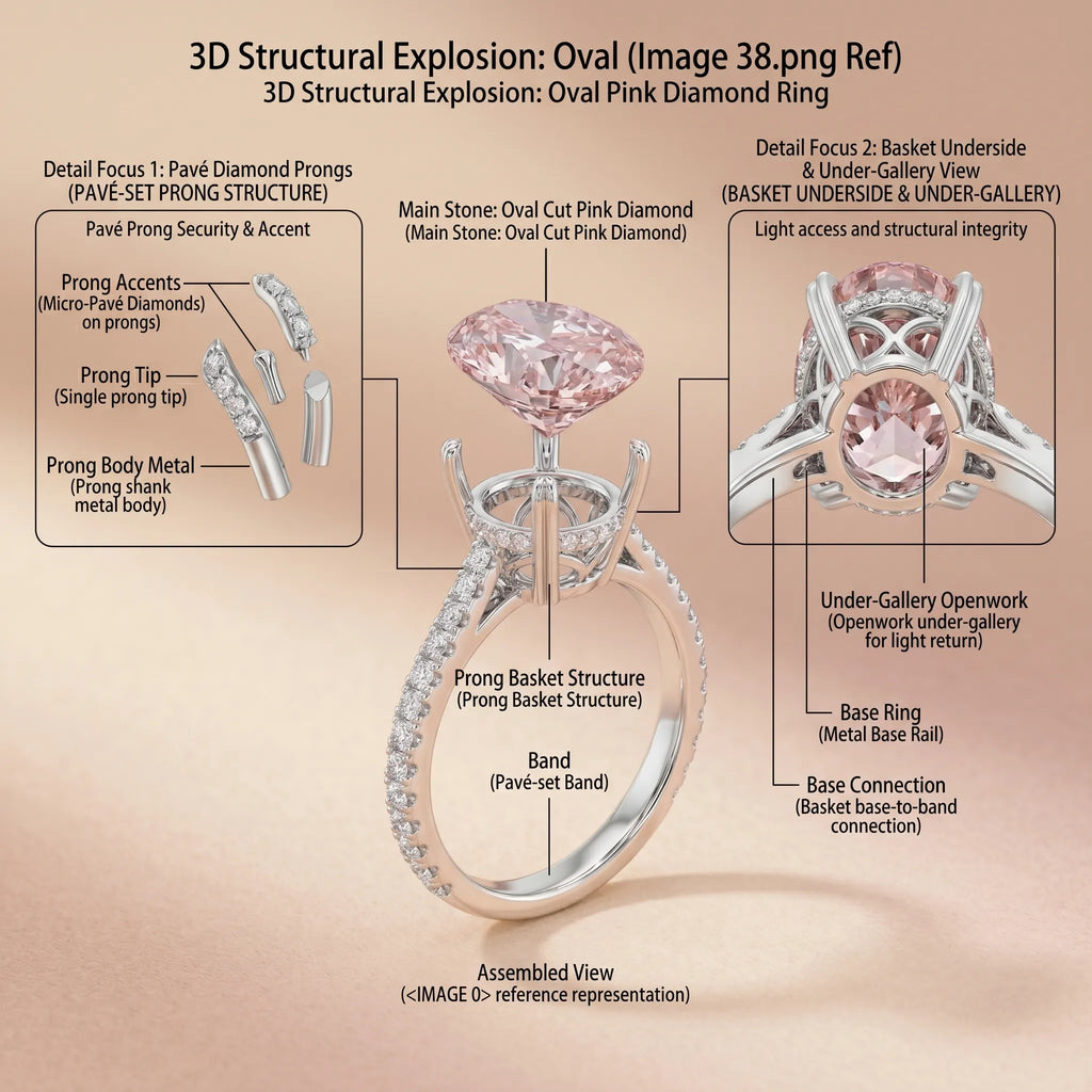 The Radiant Fancy Pink Oval Diamond Ring – Perfectly Centered, Endlessly Elegant--Last Day Sale-90% OFF🔥