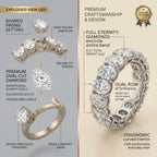 Flawless Oval Cut Eternity Band: Endless Sparkle from Every Angle--Last Day Sale-90% OFF🔥