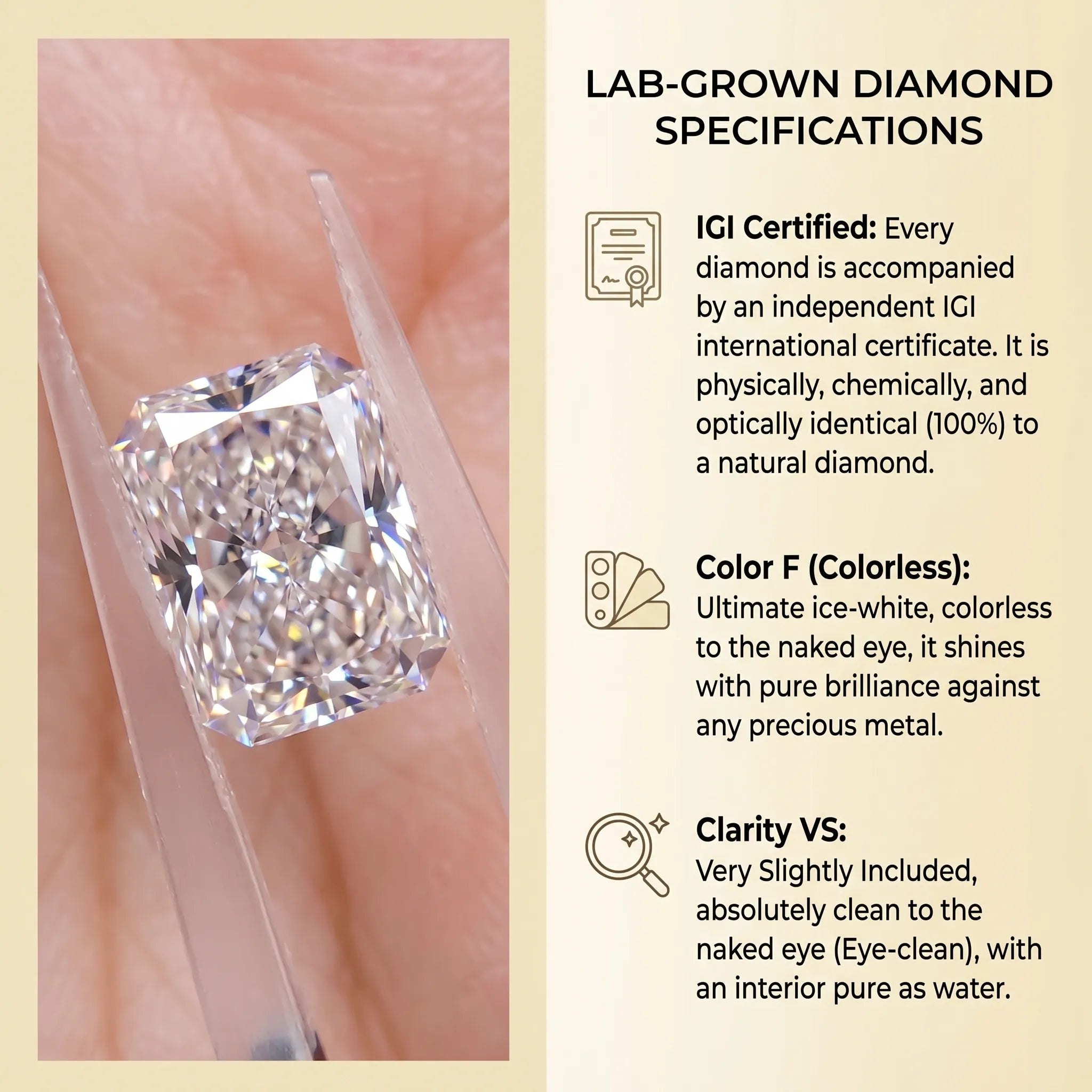 Elongated RadiantLab Diamond Ring：The Perfect Milestone Upgrade--Last Day Sale-90% OFF🔥