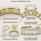 Emerald Cut Ring in 14K Gold: The Timeless Mark of Quiet Luxury--Last Day Sale-90% OFF🔥