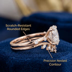 The "Blooming Daisy" Oval & Leafy Nesting Ring Set | 3-in-1 Versatile Anniversary Upgrade --Last Day Sale🔥90% OFF