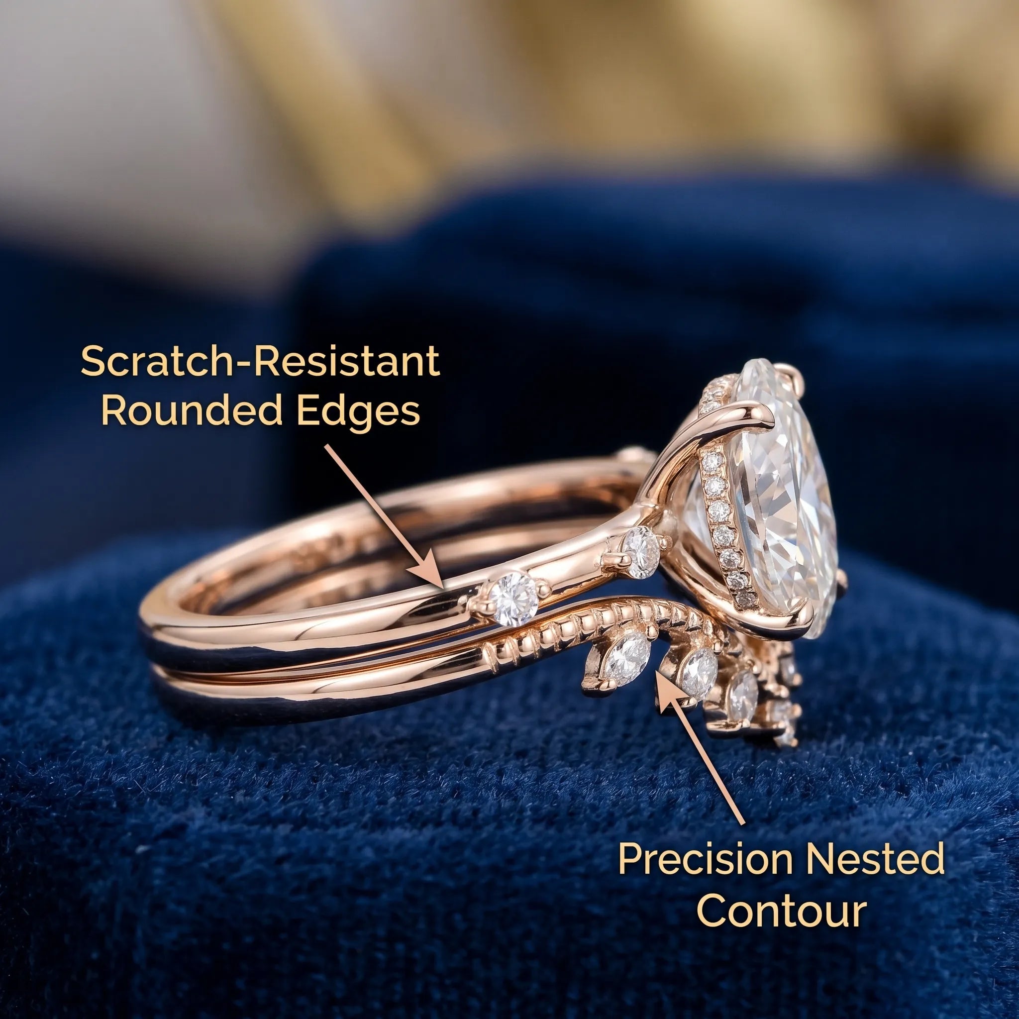 The "Blooming Daisy" Oval & Leafy Nesting Ring Set | 3-in-1 Versatile Anniversary Upgrade --Last Day Sale🔥90% OFF