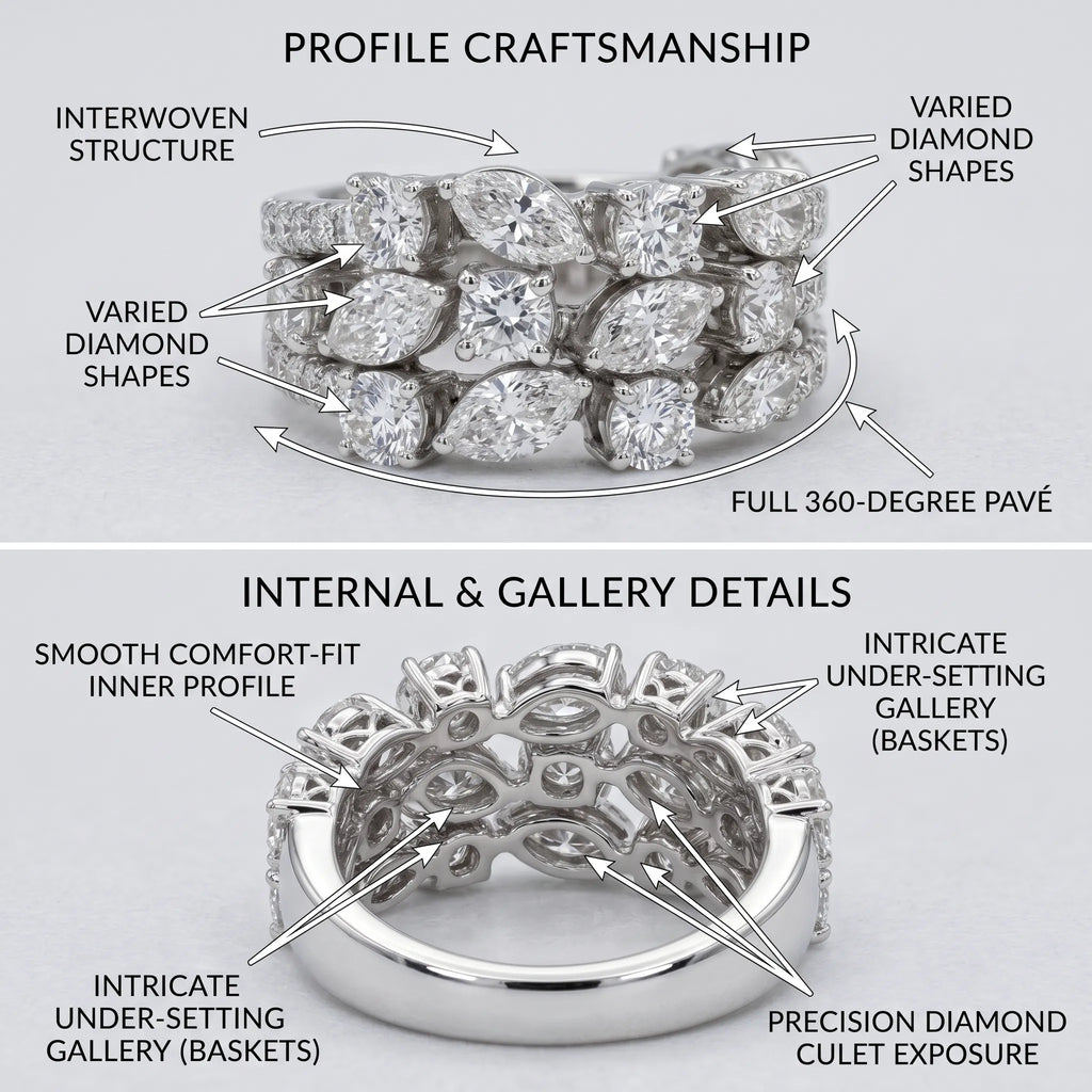 2.79 Carat VVS Diamond Statement Ring in Solid 14K White Gold--Last Day Sale-90% OFF🔥