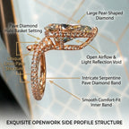 Large Pear-Cut Bypass Ring for Timeless Finger Elongation--Last Day Sale🔥90% OFF