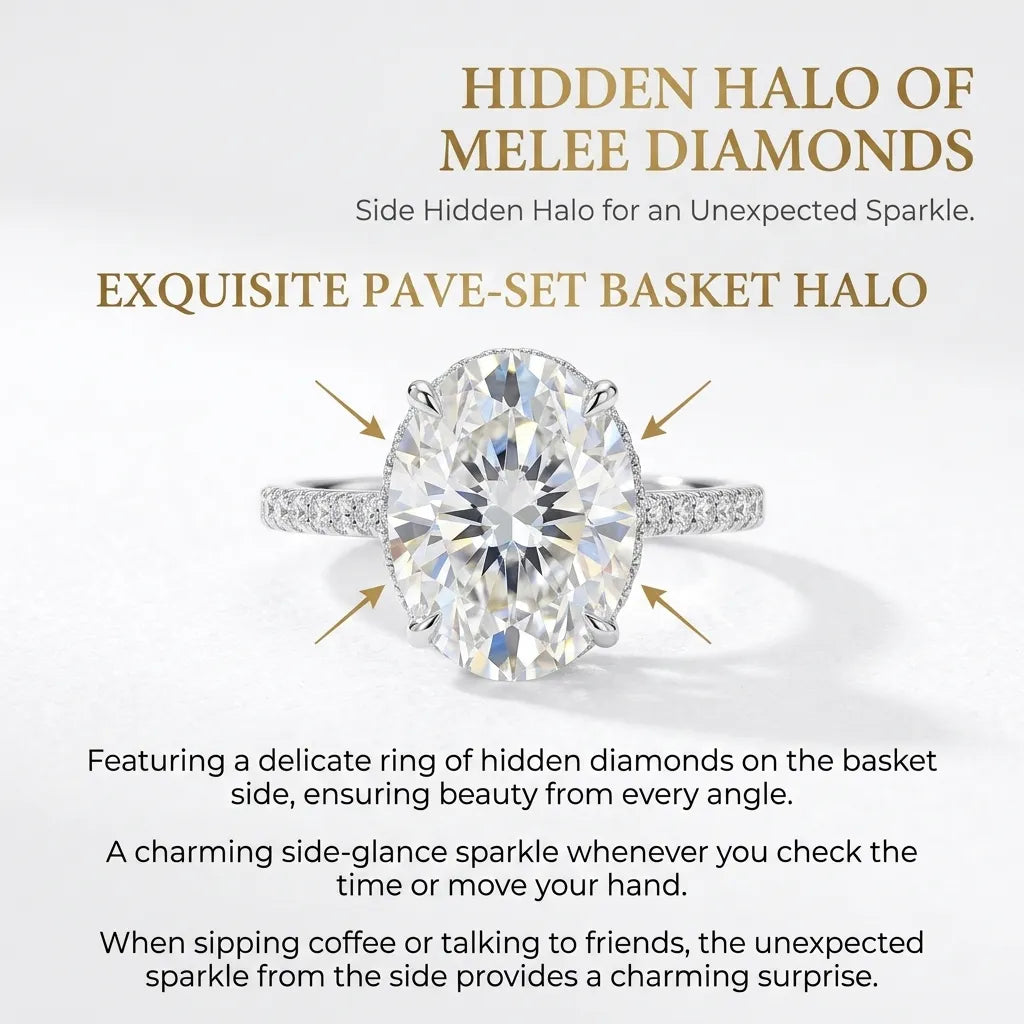 5.50 Ct Oval Lab-Grown Diamond Ring with Hidden Halo | The Ultimate Milestone Crown Jewel--Last Day Sale🔥90% OFF