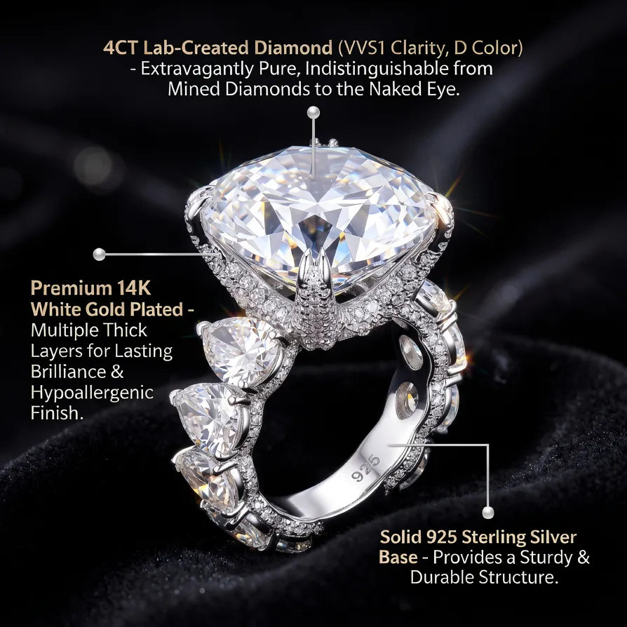 Upgrade Your Sparkle: 1-6CT Flawless  Diamond Anniversary Ring - 100% Hypoallergenic--Last Day Sale-90% OFF🔥