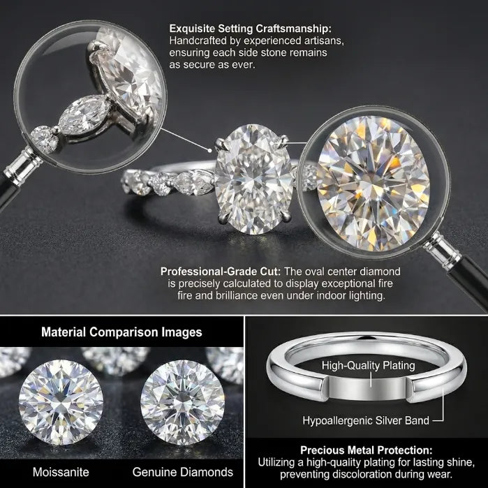 Timeless Oval Marquise Signature Ring - A Testament to Your Elegance--Last Day Sale-90% OFF🔥
