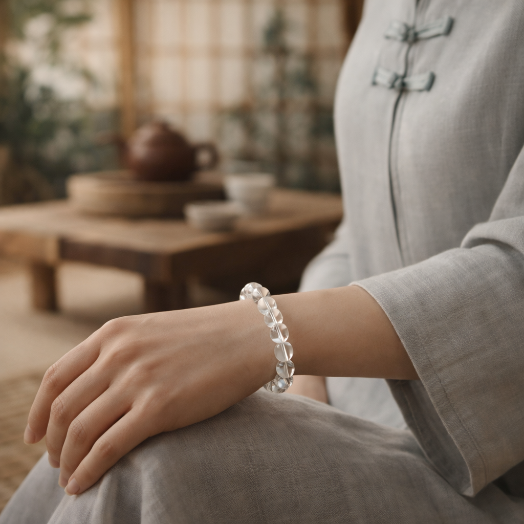 Pure Clarity Crystal Beaded Bracelet