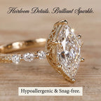 Vintage Royal Marquise Cut Ring –Last Day Sale!🔥90% OFF!-18K Gold Plated Heirloom Elegance, Finger-Slenderizing Everyday Travel Ring