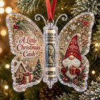 🔥LAST DAY 50% OFF 🦋💵 3D Embossed Butterfly Christmas Cash Gift Ornament – Holiday Money Holder Keepsake 🎄✨