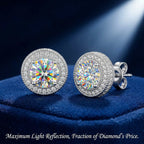 The "Timeless Radiance" 5-Carat Moissanite Halo Stud Earrings - Hypoallergenic 925 Silver-Last Day Sale🔥90% OFF