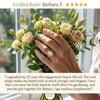The "Blooming Daisy" Oval & Leafy Nesting Ring Set | 3-in-1 Versatile Anniversary Upgrade --Last Day Sale🔥90% OFF