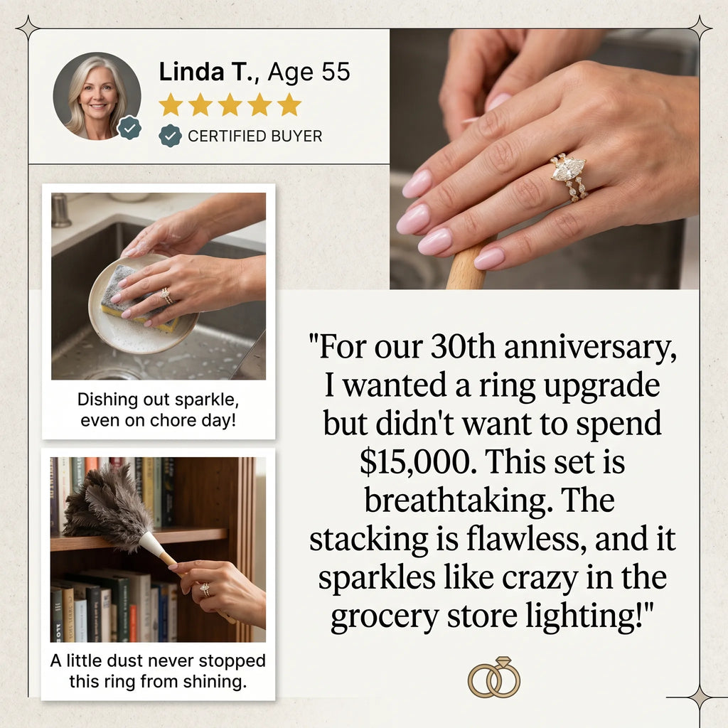 The Sonnet Marquise Set: Effortlessly Elongate Your Fingers with Timeless Elegance--Last Day Sale-90% OFF🔥
