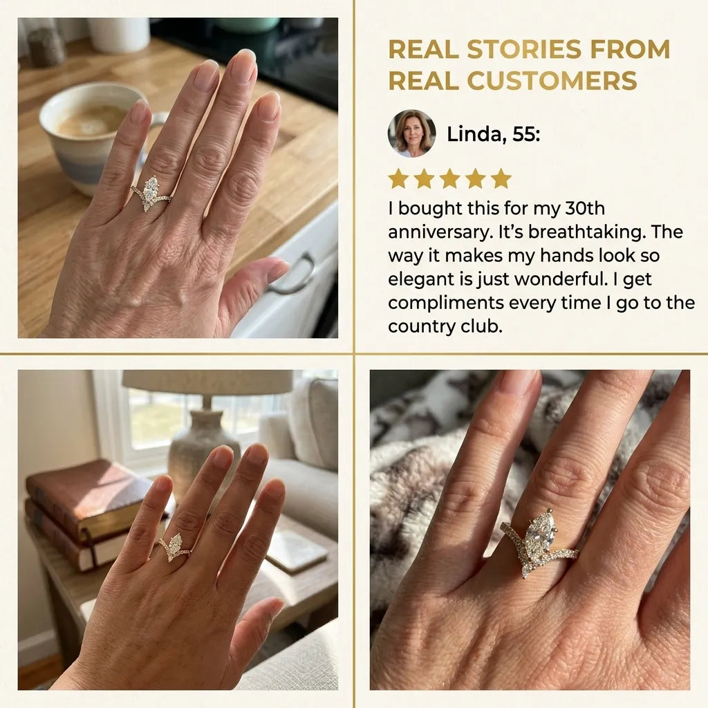 The Radiant Chevron Ring | Vintage Marquise Cut for Everyday Luxury--Last Day Sale-90% OFF🔥