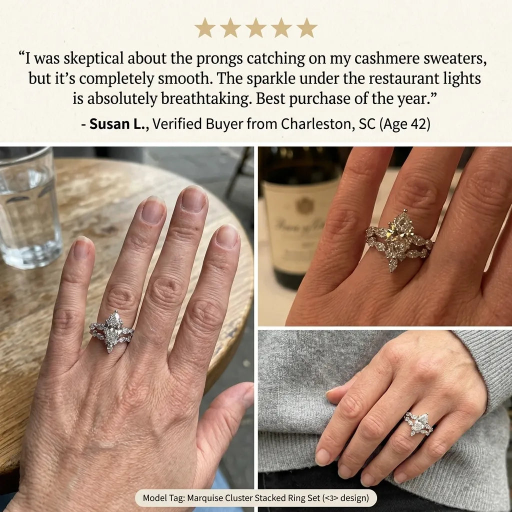 Experience Refined Radiance: The Ultimate Stacking Marquise Set--Last Day Sale-90% OFF🔥