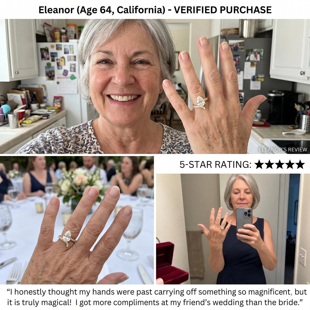 Large Pear-Cut Bypass Ring for Timeless Finger Elongation--Last Day Sale🔥90% OFF