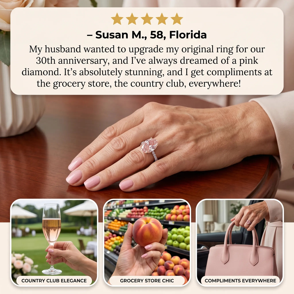 The Radiant Fancy Pink Oval Diamond Ring – Perfectly Centered, Endlessly Elegant--Last Day Sale-90% OFF🔥