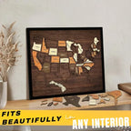 Wooden USA Travel Map Puzzle🧩A Stylish Way to Track Your Journey & Memories