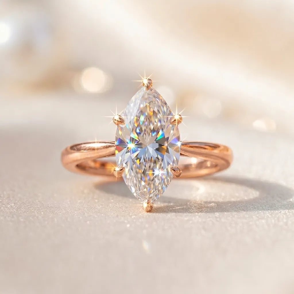 The Upgrade You Deserve: Breathtaking Marquise Solitaire Ring--Last Day Sale-90% OFF🔥