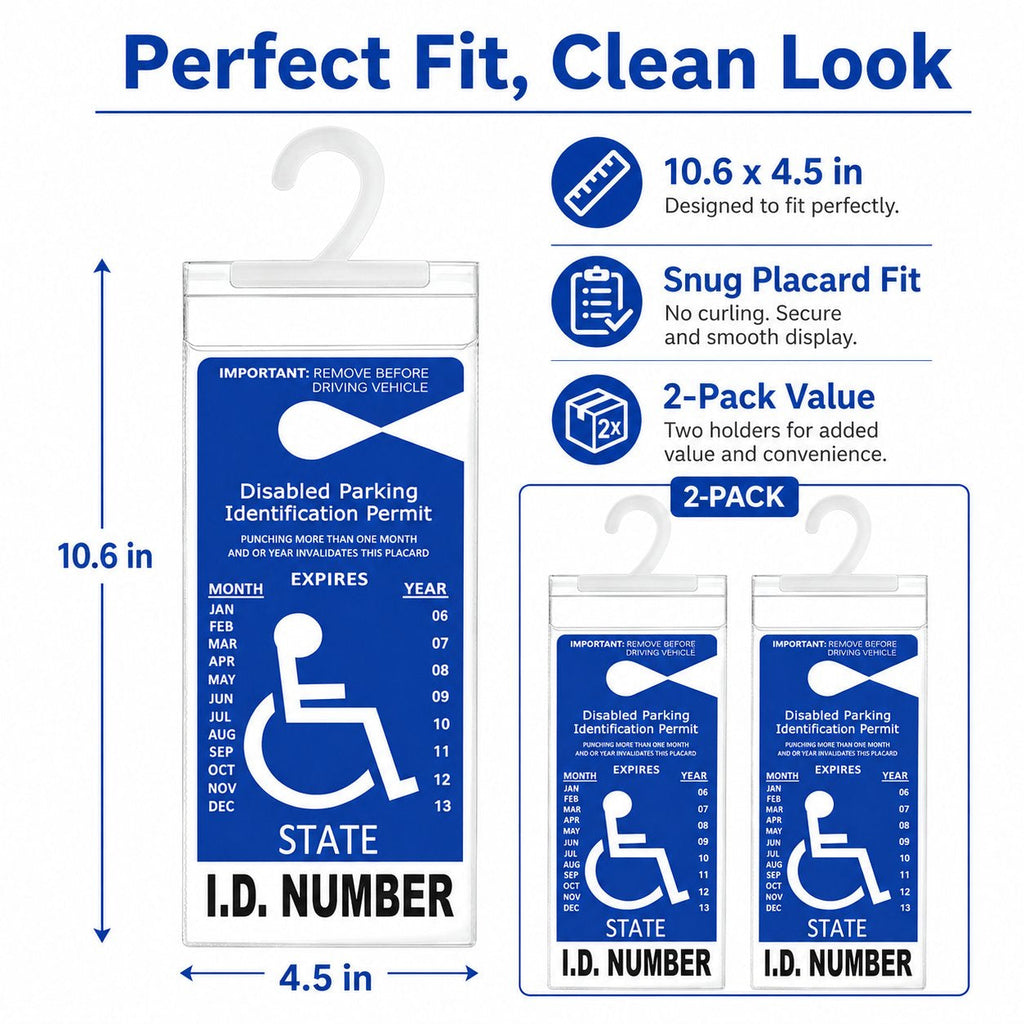 🔥Last Day 90% OFF🔥❄️🔥🚗 Handicap Parking Placard Holder( 2 Pcak )