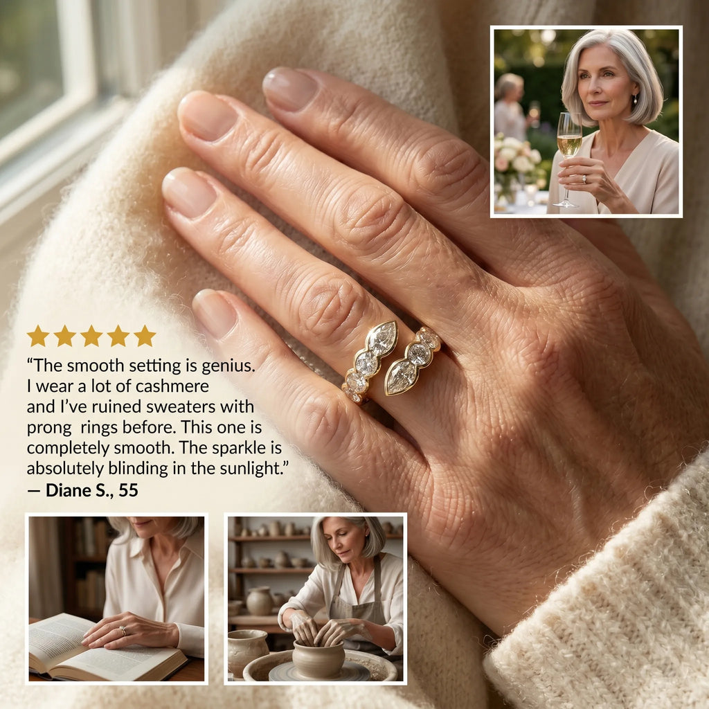 14K Solid Gold Pear-Cut Bypass Ring | Snag-Free & Effortless Comfort Fit--Last Day Sale-90% OFF🔥