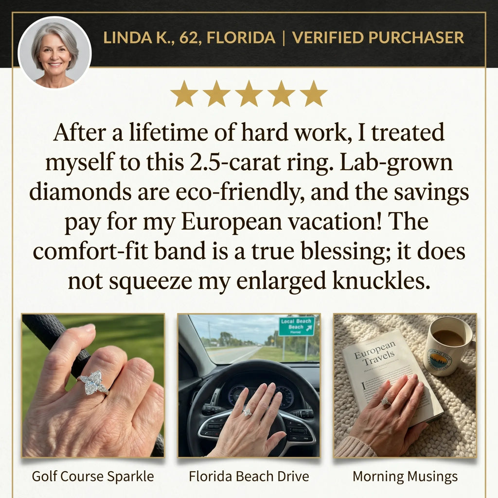 Timeless Elegance: Flattering Marquise Cut Lab Diamond Statement Ring--Last Day Sale-90% OFF🔥