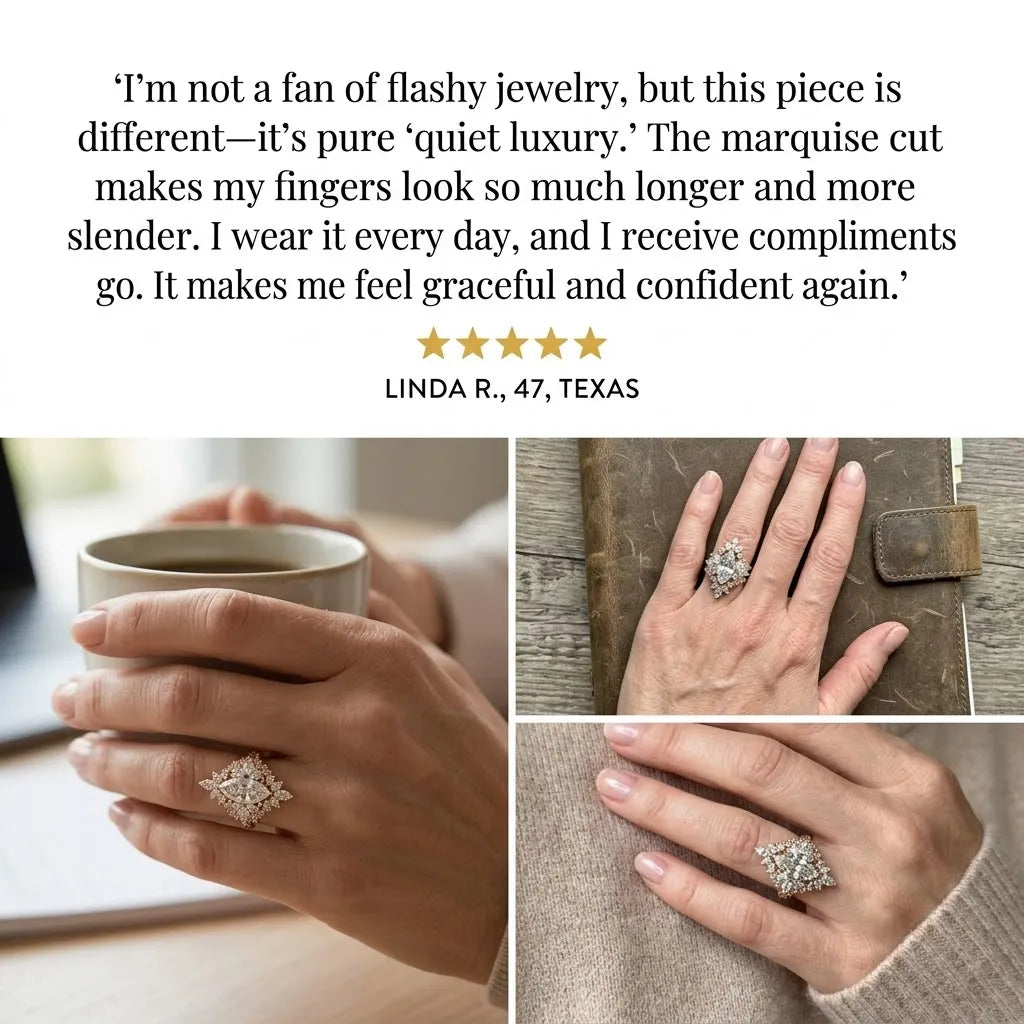 Timeless Radiance: The Signature Marquise Statement Ring --Last Day Sale-90% OFF🔥
