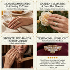 Vintage Emerald Cut 3-Stone Ring Set in 18K Gold Over Silver - The Perfect Travel & Anniversary Upgrade--Last Day Sale-90% OFF🔥