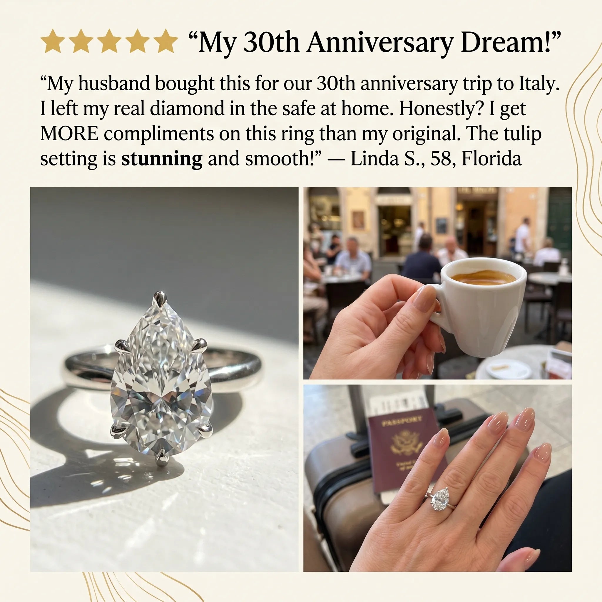 ThePear Ring: Snag-Free Tulip Setting & Flattering Elegance for Your Perfect Everyday Upgrade--Last Day Sale-90% OFF🔥