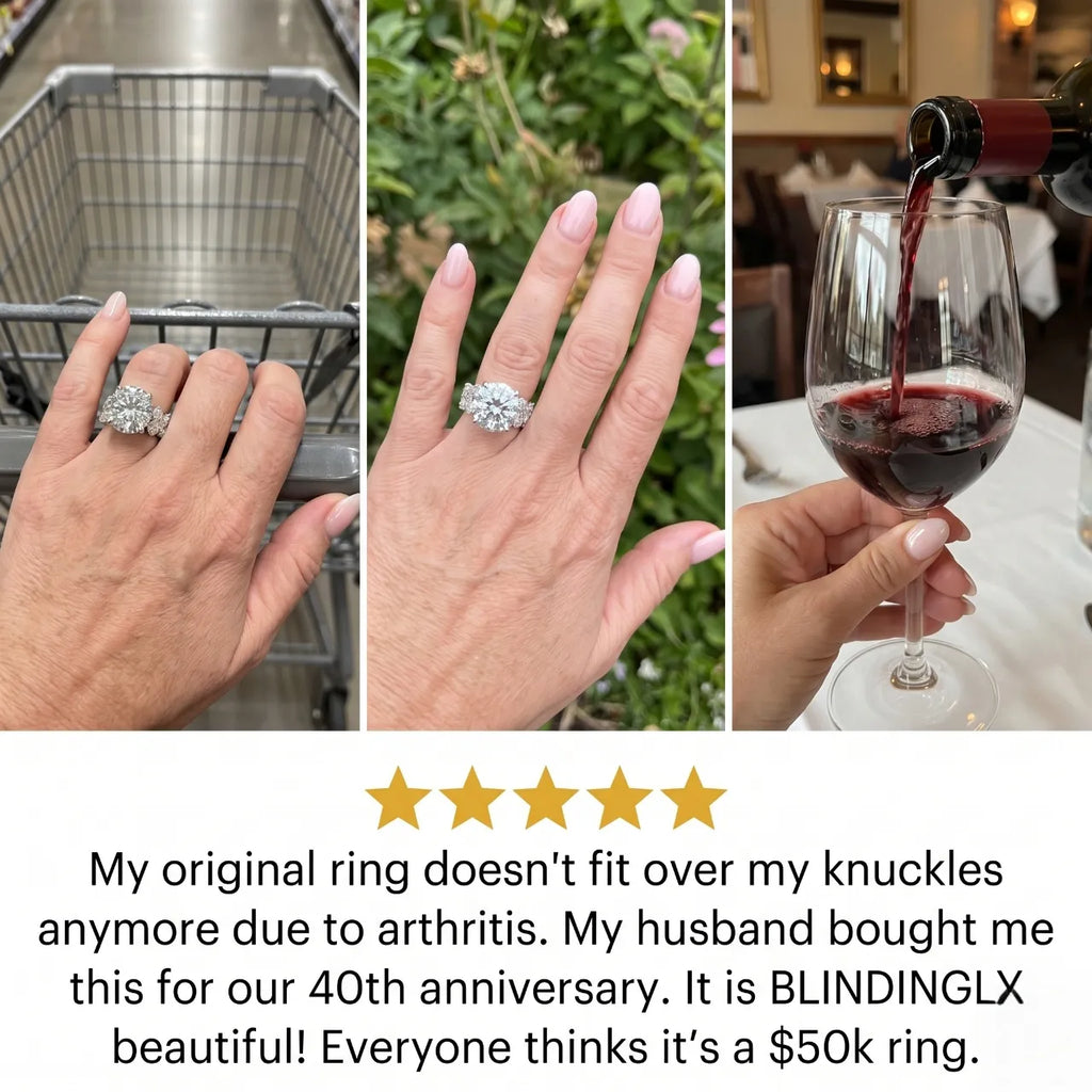 Upgrade Your Sparkle: 1-6CT Flawless  Diamond Anniversary Ring - 100% Hypoallergenic--Last Day Sale-90% OFF🔥