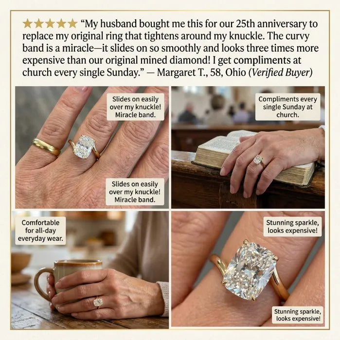 Timeless Grace Ergonomic Curvy Solitaire--Last Day Sale-90% OFF🔥