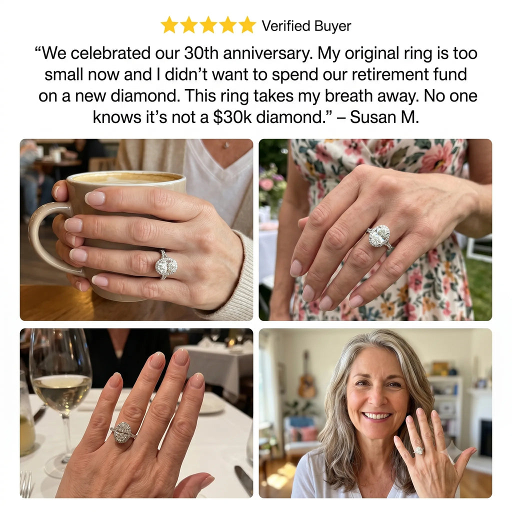 The Ultimate Anniversary Upgrade:  Oval Halo Split-Shank Ring – Flattering, Comfortable & Worry-Free Luxury--Last Day Sale-90% OFF🔥