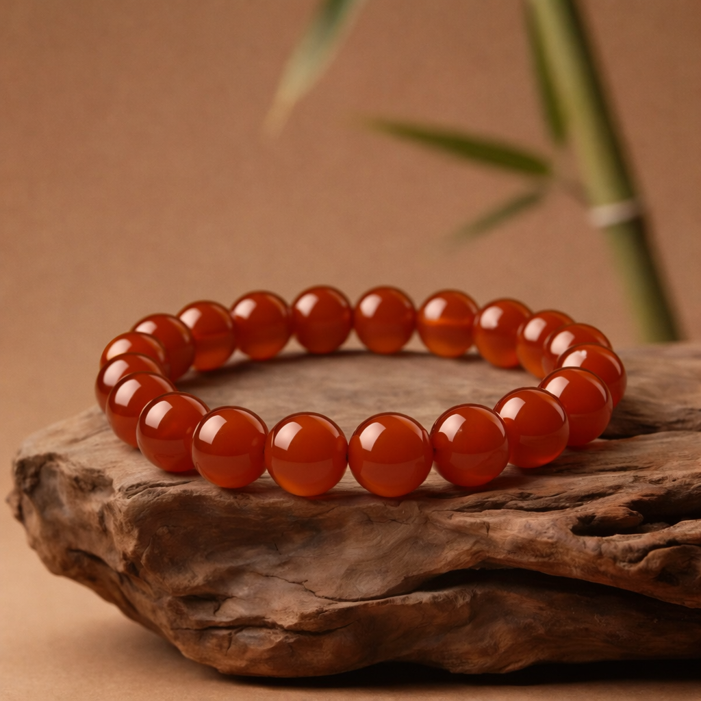Red Carnelian Energy Bead Bracelet