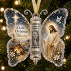🔥LAST DAY 50% OFF 🦋💵 3D Embossed Butterfly Christmas Cash Gift Ornament – Holiday Money Holder Keepsake 🎄✨