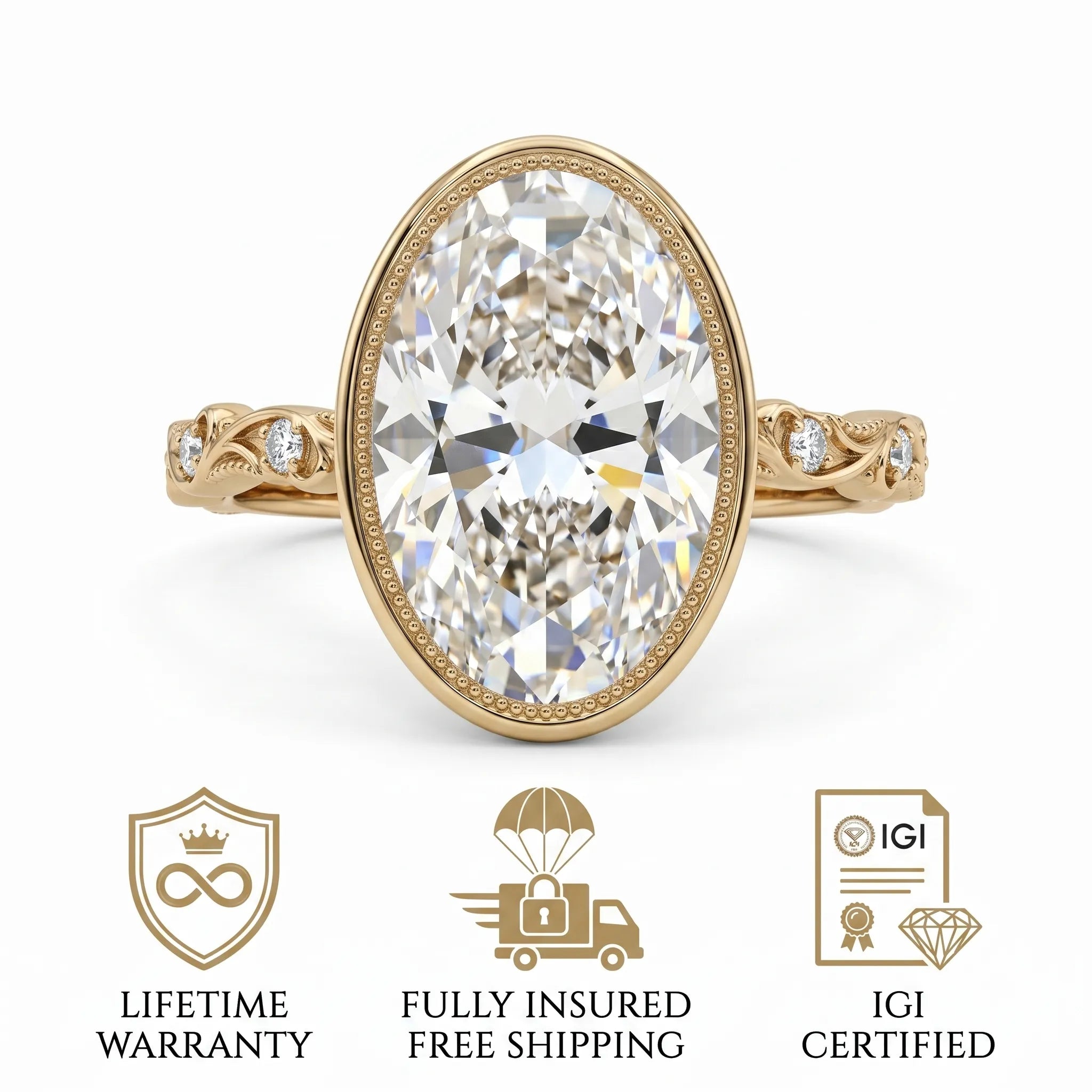The Heritage Bezel Ring: Snag-Free Vintage Elegance with Brilliant Lab-Grown Diamonds--Last Day Sale-90% OFF🔥