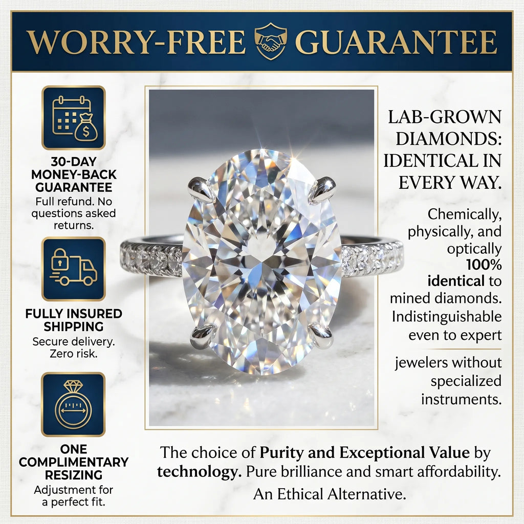 5.50 Ct Oval Lab-Grown Diamond Ring with Hidden Halo | The Ultimate Milestone Crown Jewel--Last Day Sale🔥90% OFF