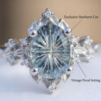 The Briar Rose Vintage Halo Ring | Starburst Cut Heirloom Elegance-Last Day Sale🔥90% OFF