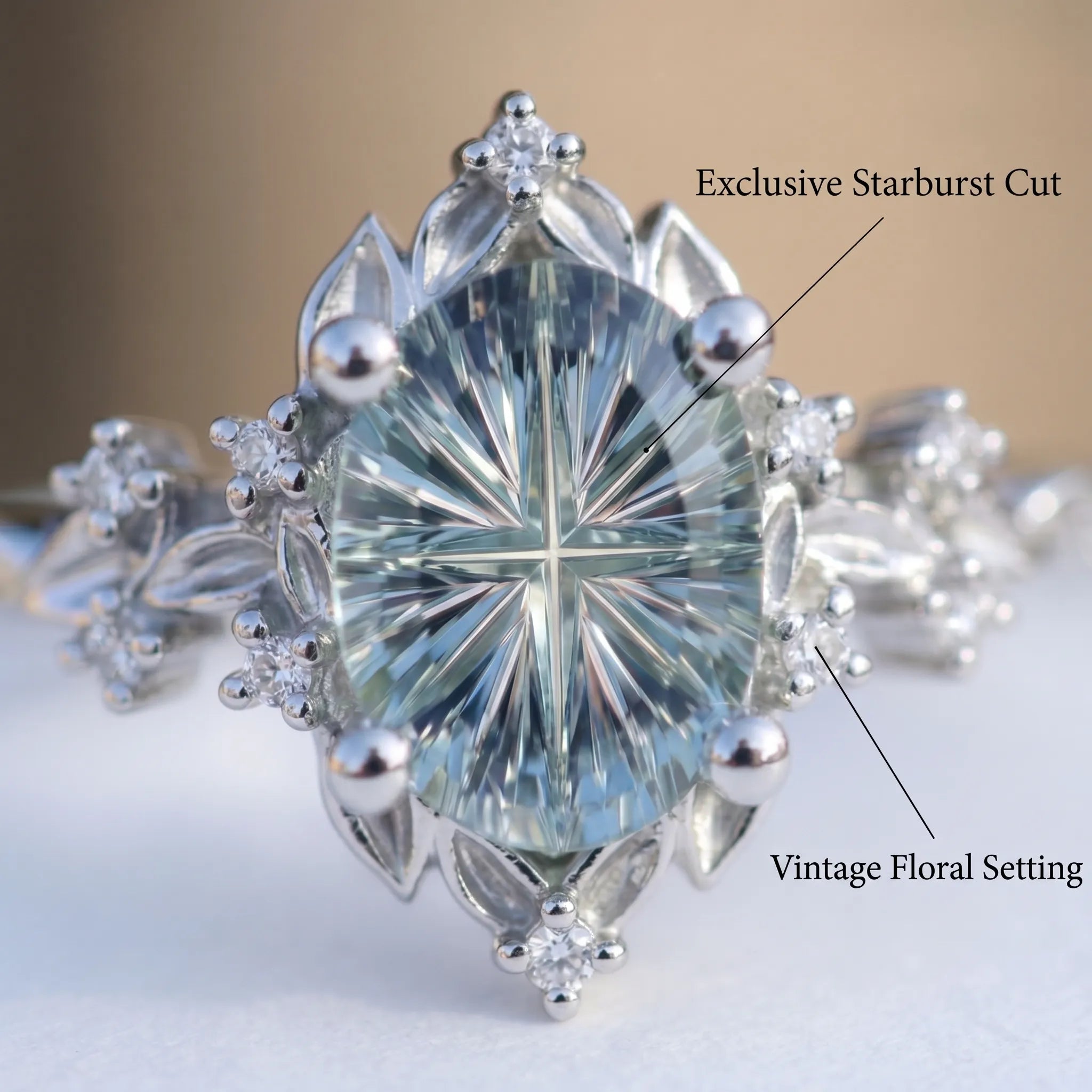 The Briar Rose Vintage Halo Ring | Starburst Cut Heirloom Elegance-Last Day Sale🔥90% OFF
