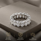 Flawless Oval Cut Eternity Band: Endless Sparkle from Every Angle--Last Day Sale-90% OFF🔥