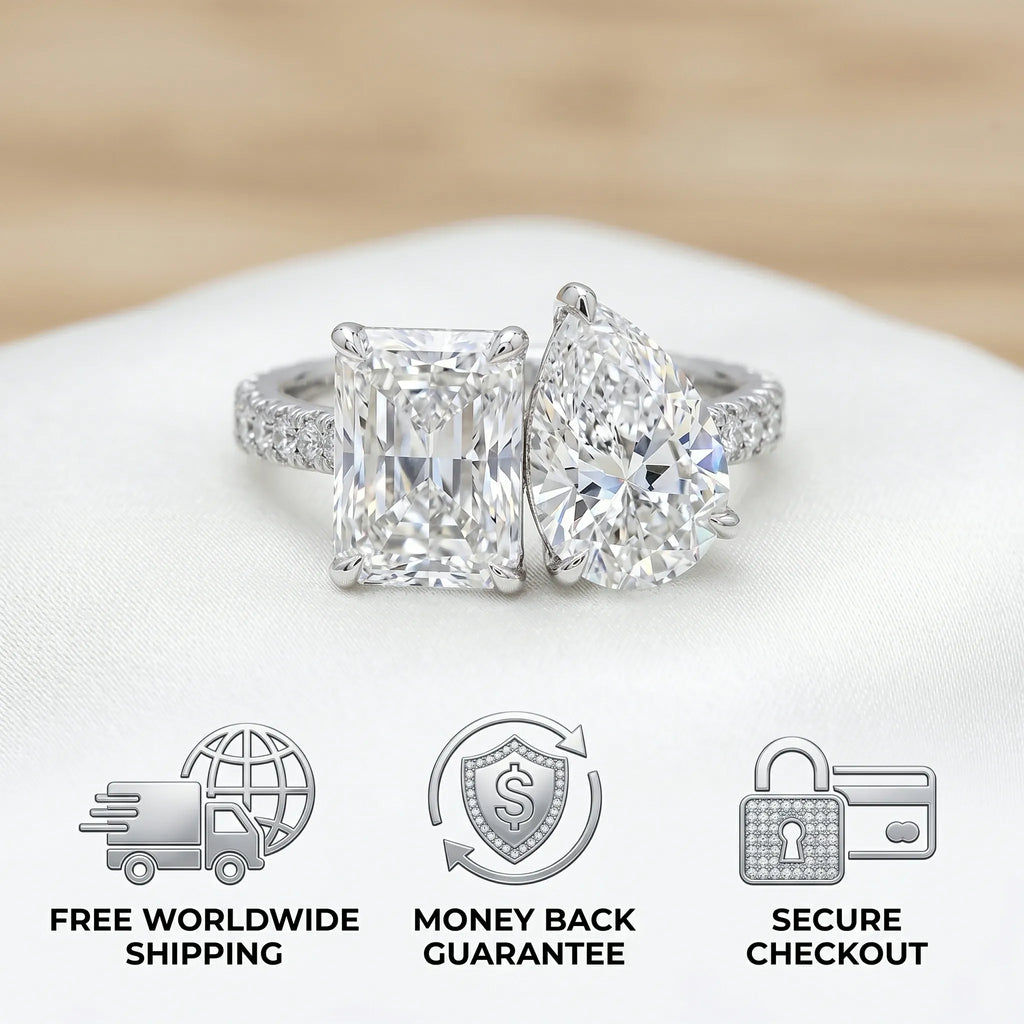 Two Hearts, One Eternal Glow: The "Toi et Moi" Statement Ring for the Woman of Elegance--Last Day Sale🔥90% OFF