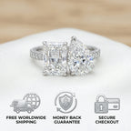 Two Hearts, One Eternal Glow: The "Toi et Moi" Statement Ring for the Woman of Elegance--Last Day Sale🔥90% OFF