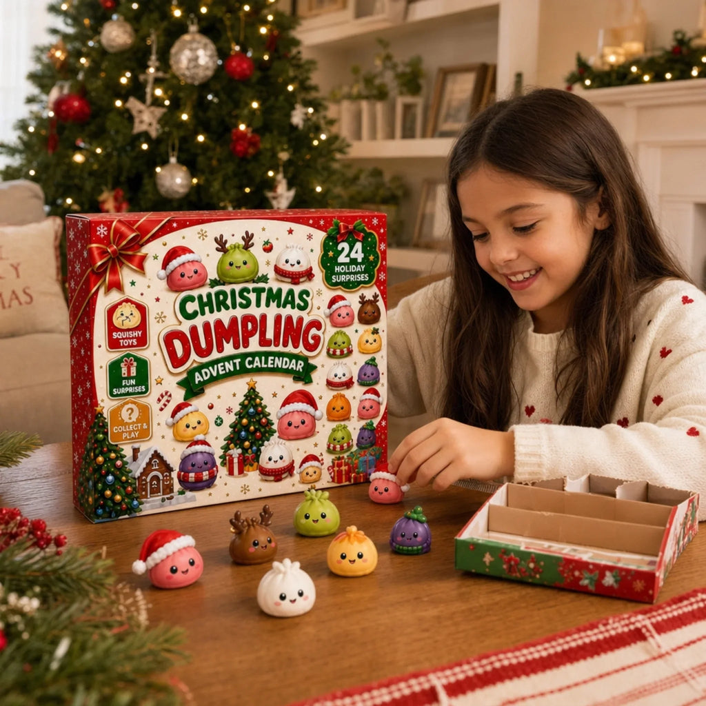 🔥Last Day 90% OFF🔥Dumpling Advent Calendar - Christmas Birthday Gifts For Mom, Dad, Brother, Sister, Kids - Merry Little Dumplings
